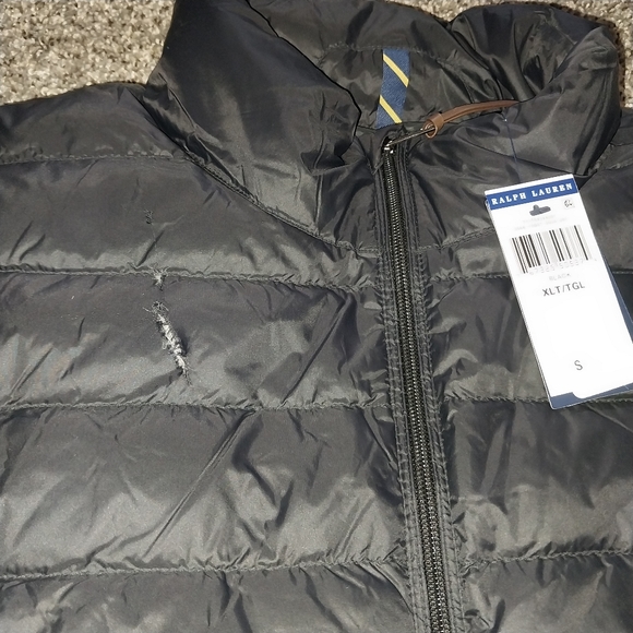 RALPH LAUREN BLACK VEST RIPPED - Picture 10 of 10